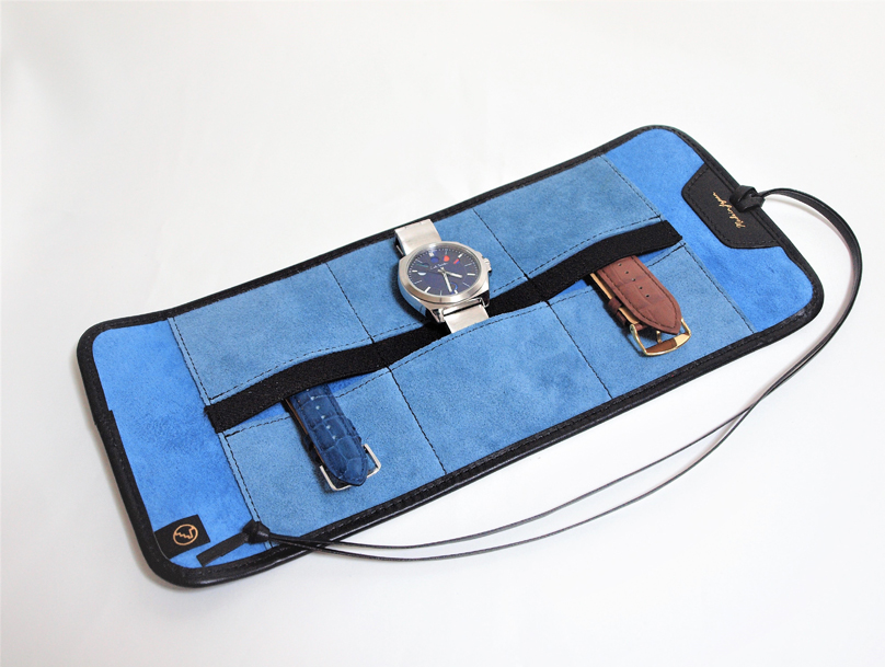 ロールウォッチケース | KUGIRI | 日本製の革バッグ、小物、ペンケース 